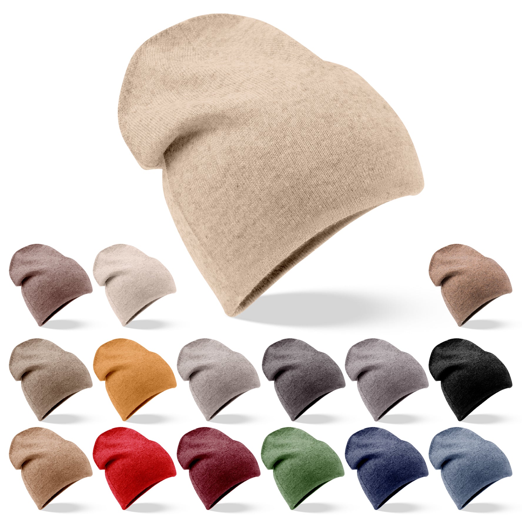 Bonnet bonnet cachemire lisse beige