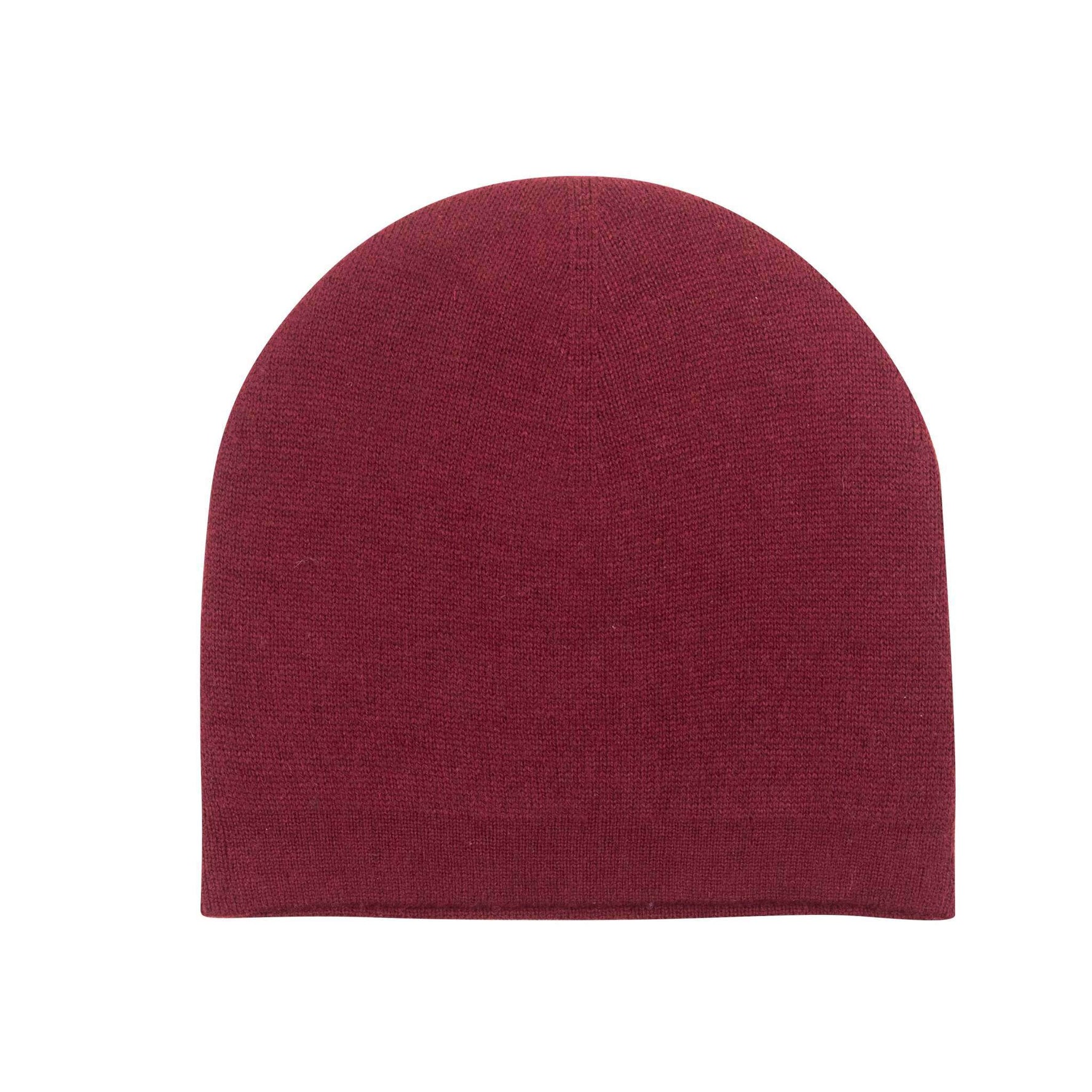 Bonnet bonnet cachemire lisse rouge foncé
