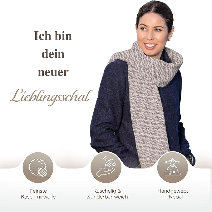 Écharpe en cachemire gris à motif à carreaux