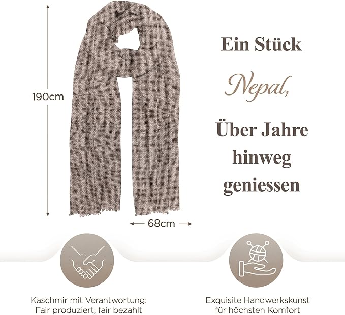 Echarpe cachemire gris uni