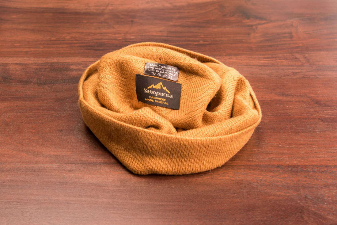 Bonnet bonnet cachemire lisse marron