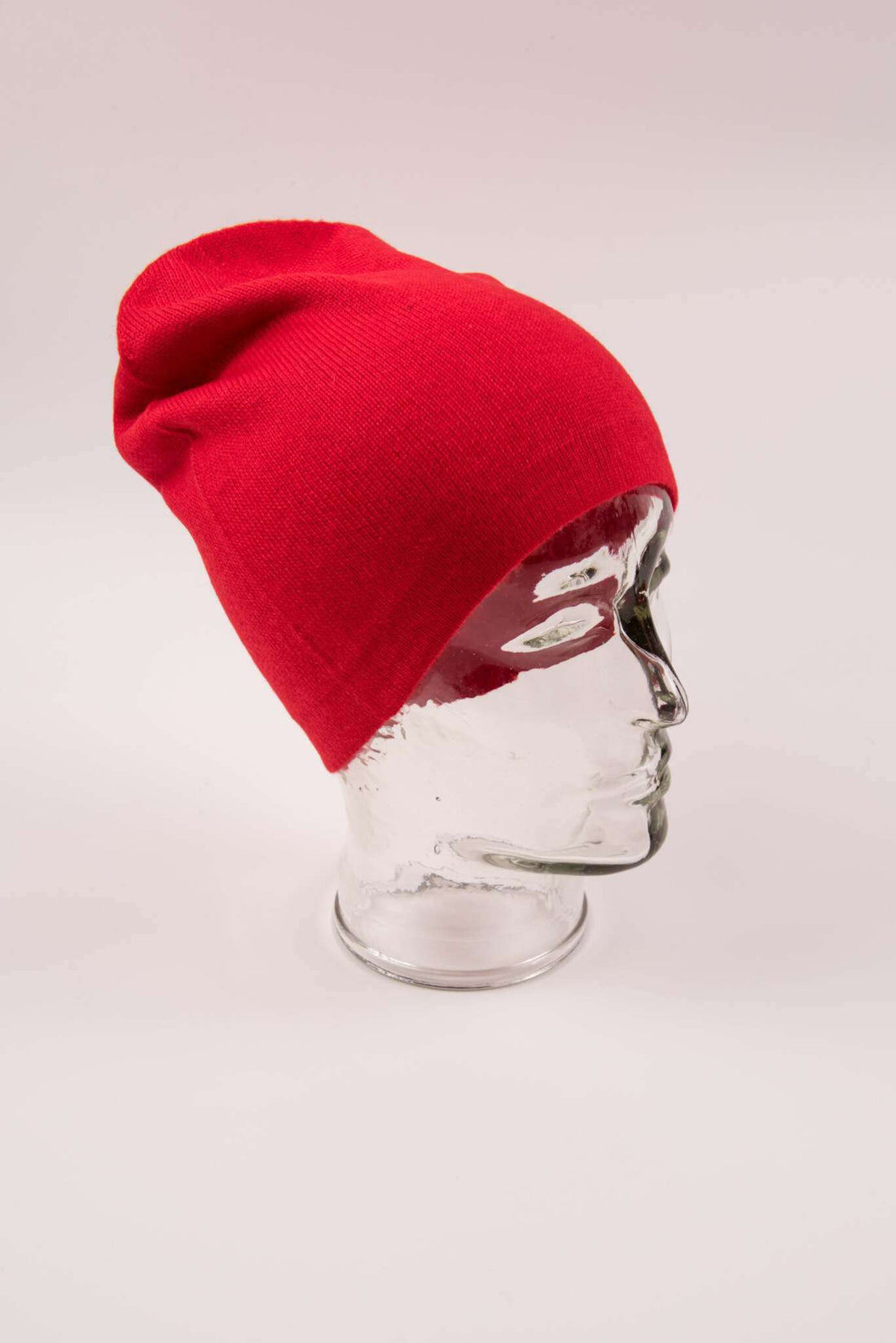Bonnet bonnet cachemire lisse rouge