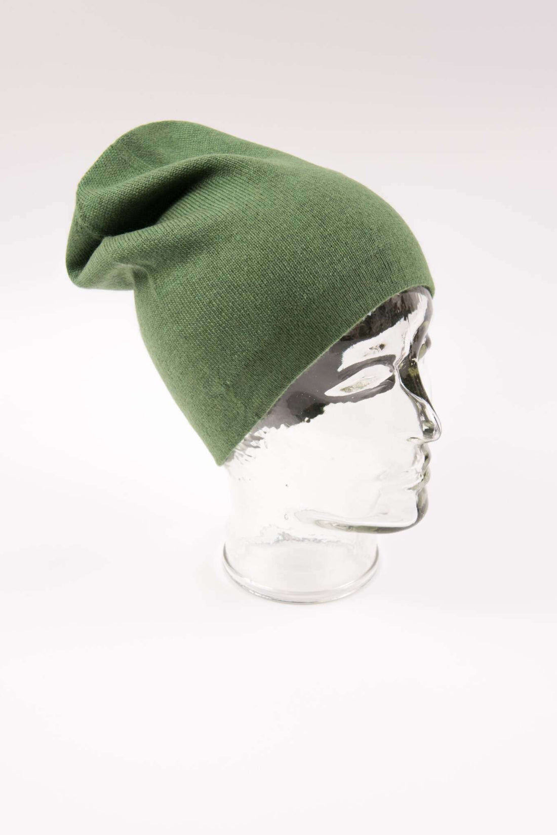 Bonnet bonnet cachemire lisse vert