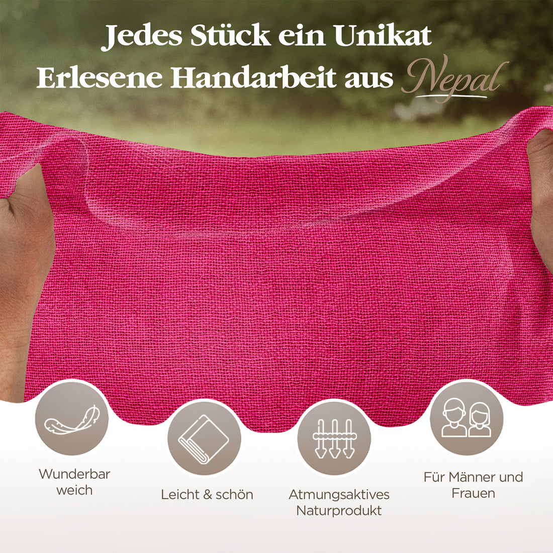 Echarpe cachemire rose uni