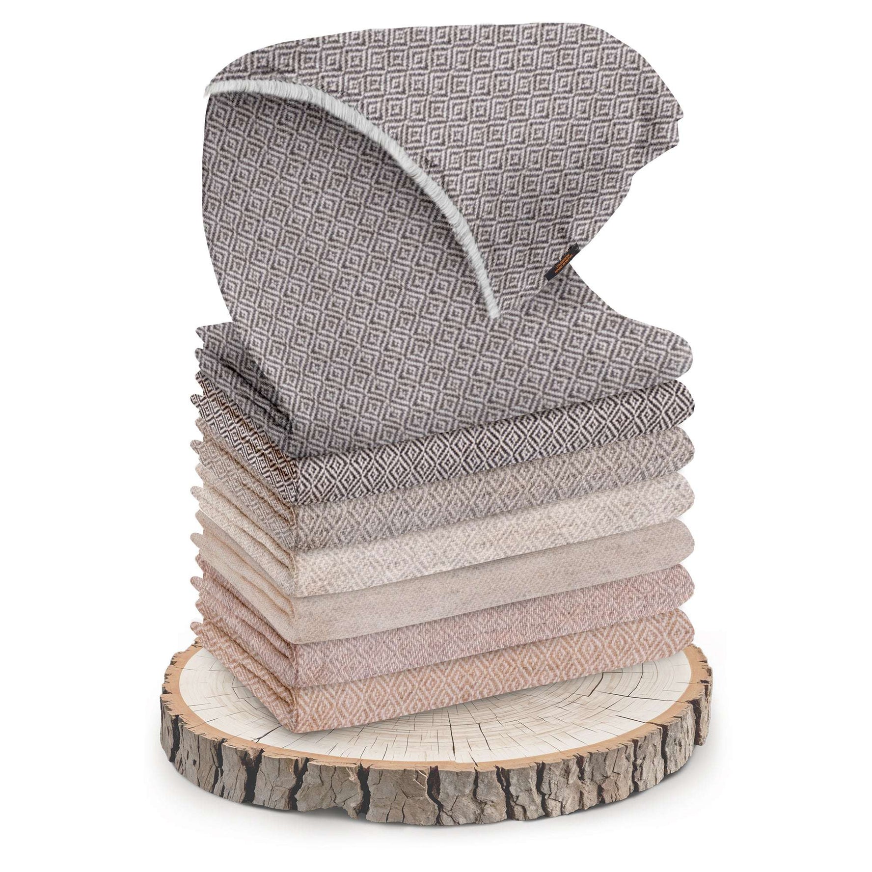 Écharpe en cachemire gris foncé à carreaux