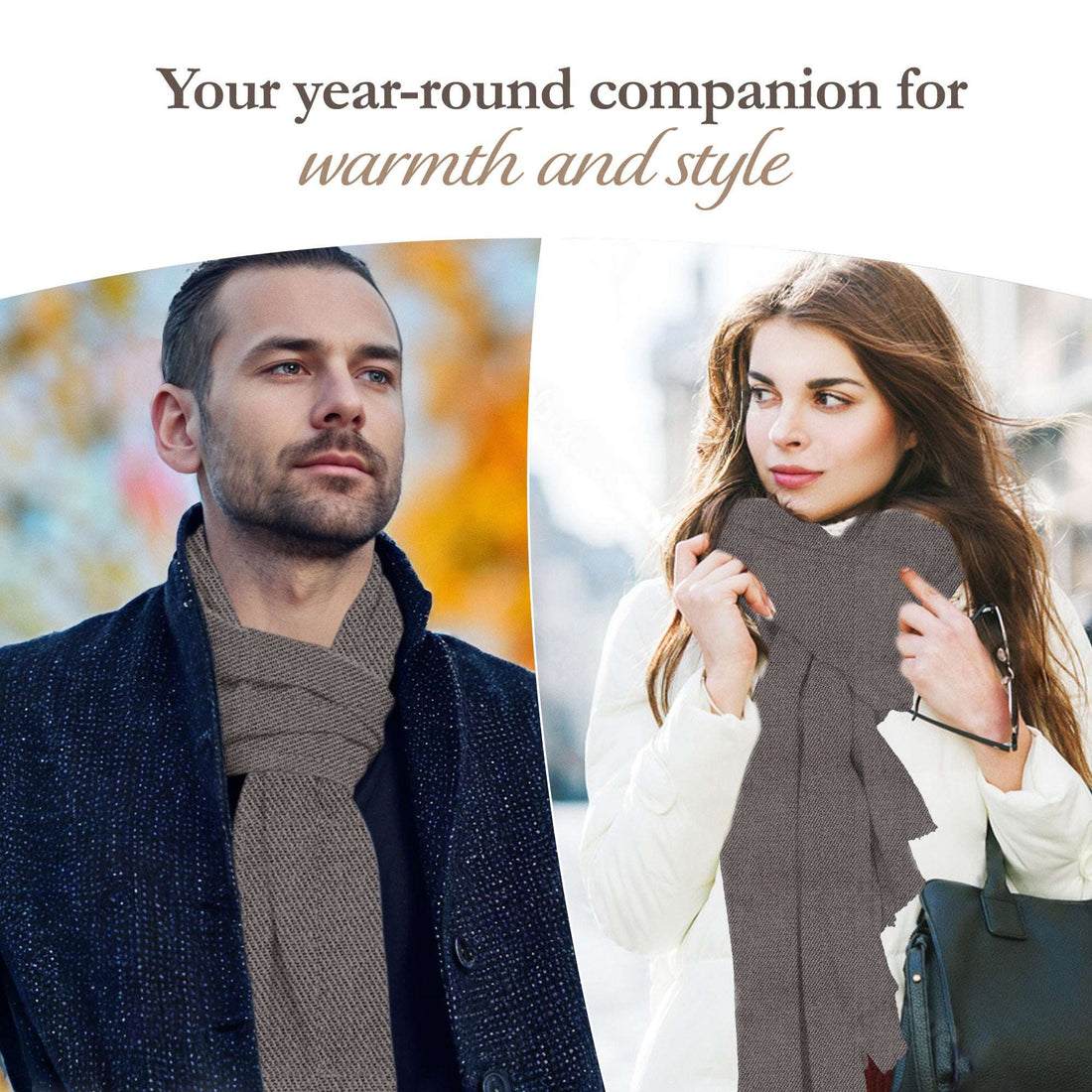 Echarpe cachemire noir gris monochrome