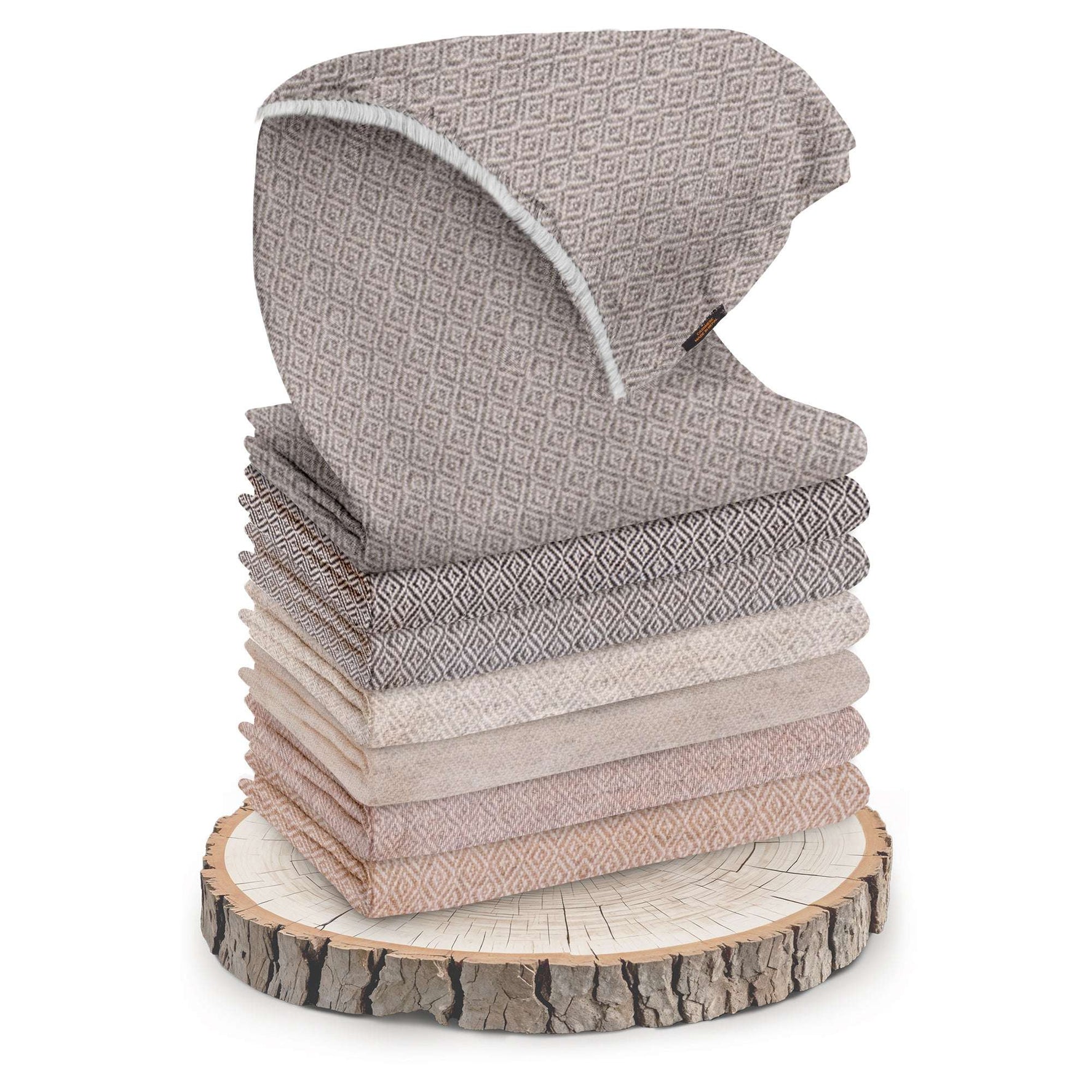 Écharpe en cachemire gris à motif à carreaux