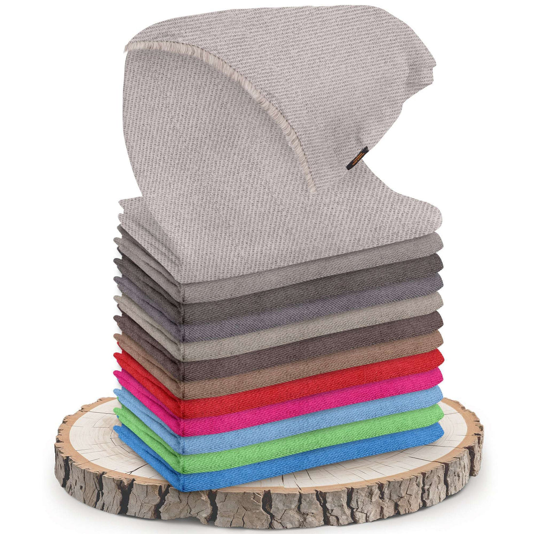 Echarpe cachemire blanc gris uni