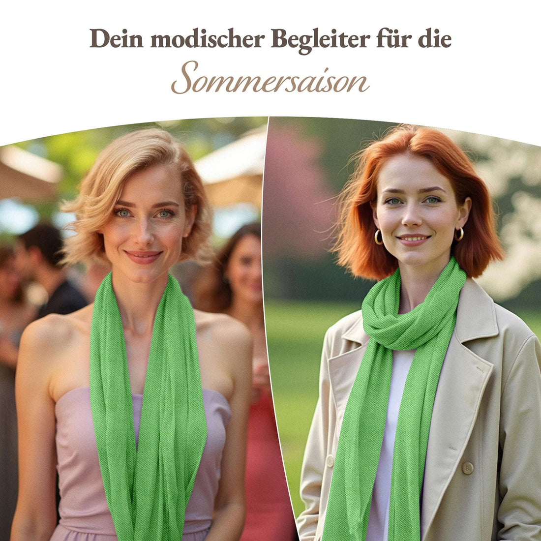 Echarpe cachemire vert uni