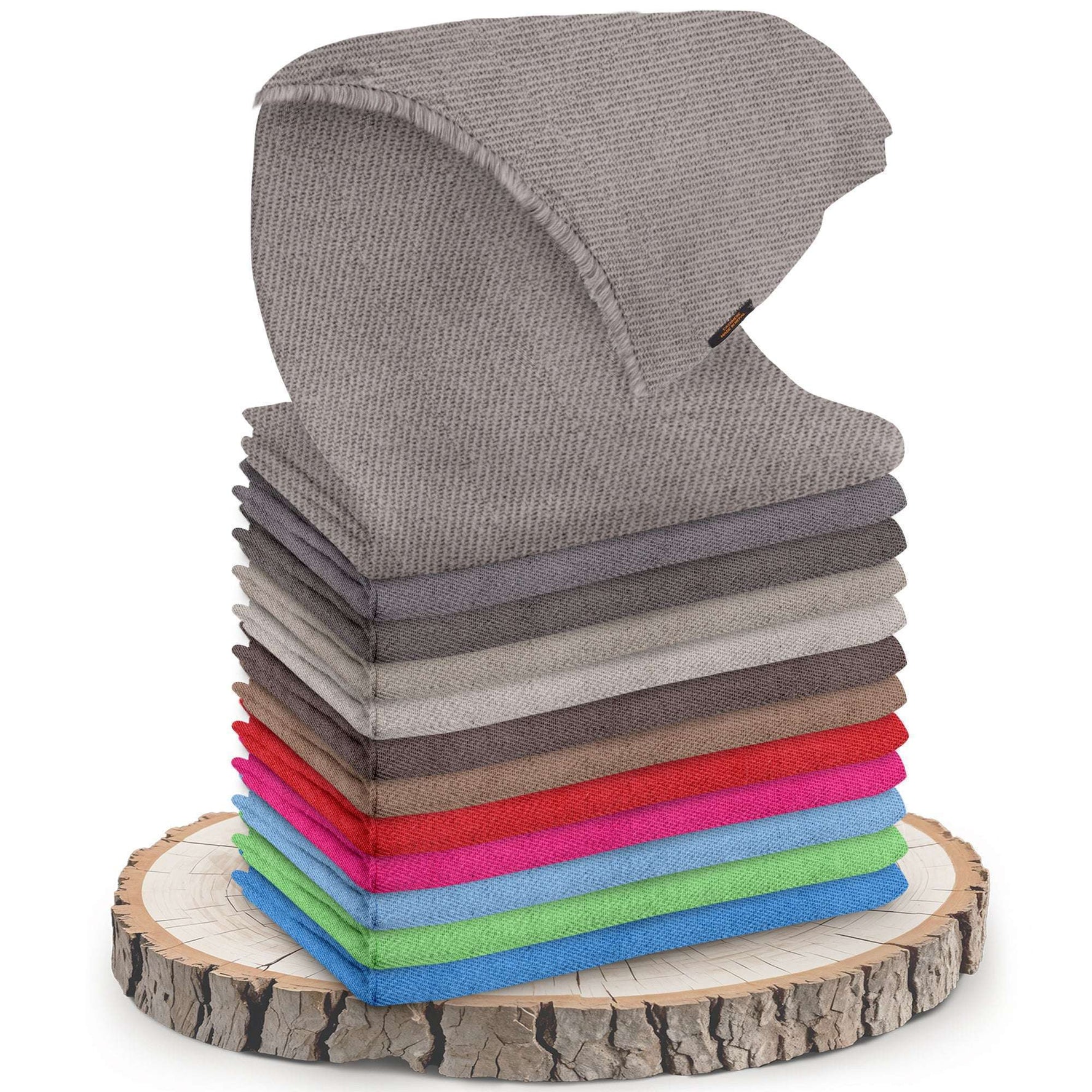 Echarpe cachemire gris uni