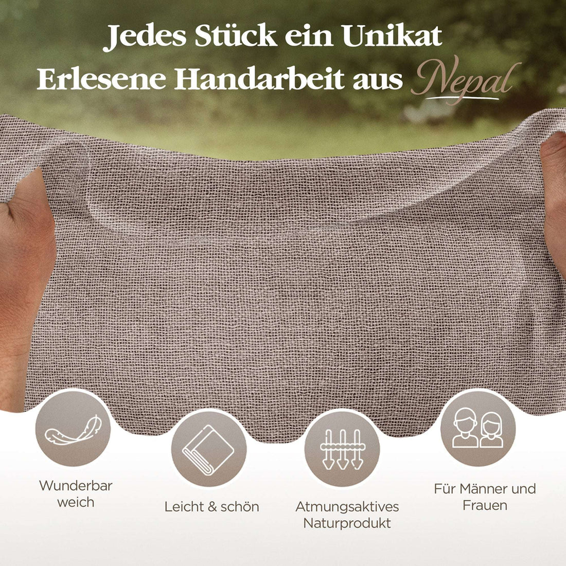 Kaschmirtuch grau einfarbig
