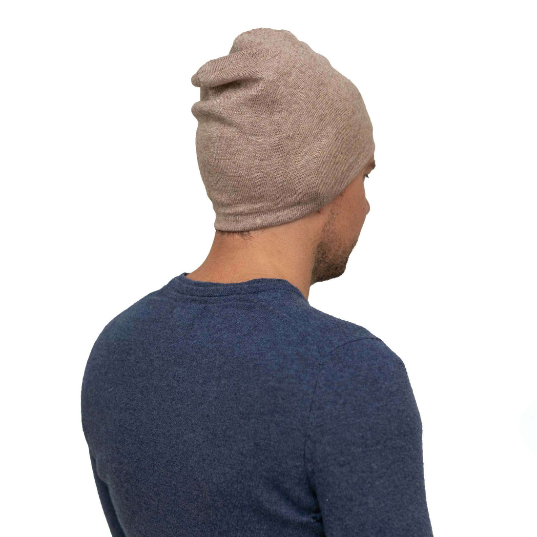Bonnet bonnet cachemire lisse cannelle clair