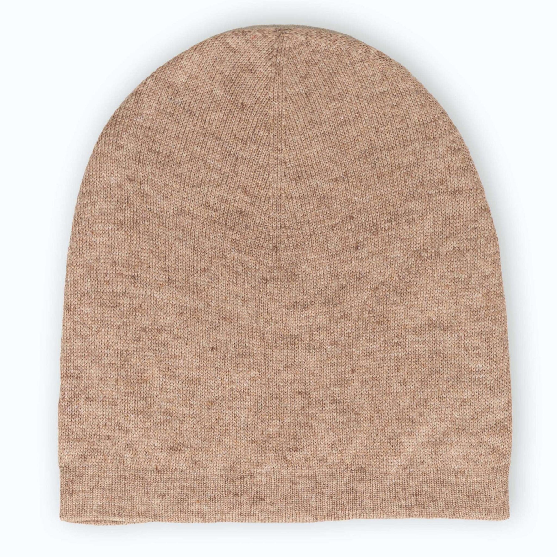 Bonnet bonnet cachemire lisse cannelle clair