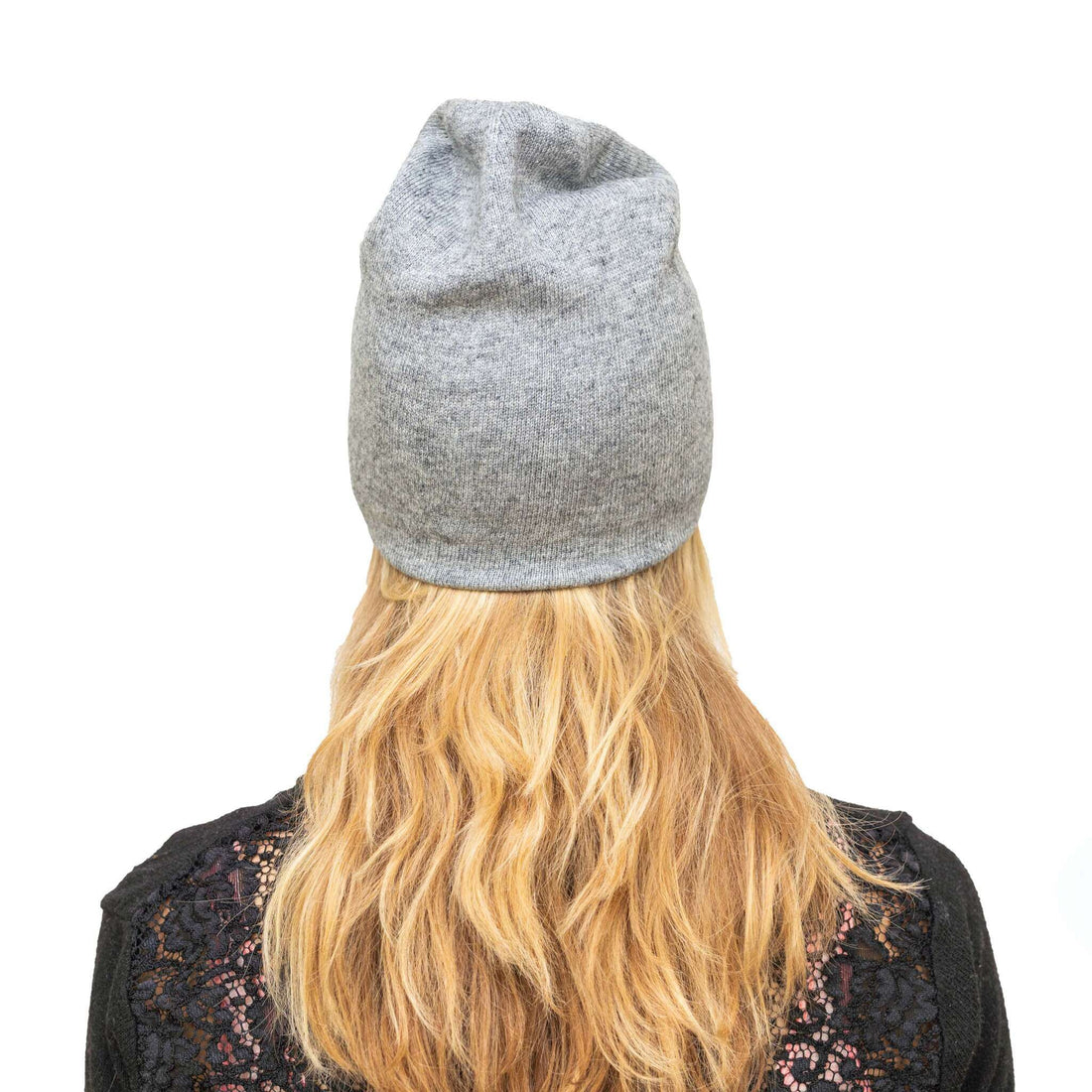 Bonnet bonnet cachemire lisse gris