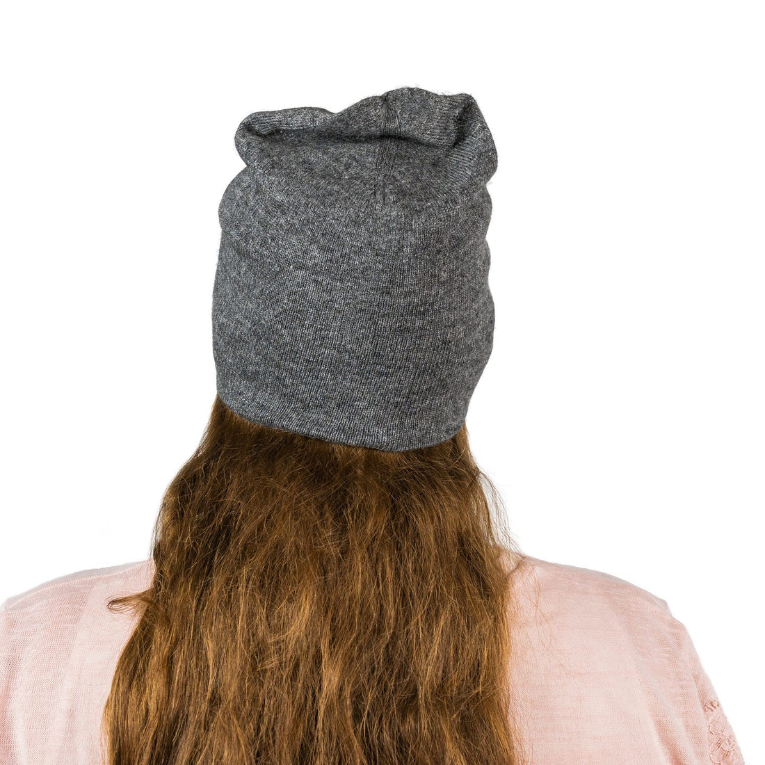 Bonnet bonnet cachemire lisse gris foncé